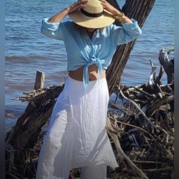 Italian Linen Pant Skirt - Picture 13 of 15